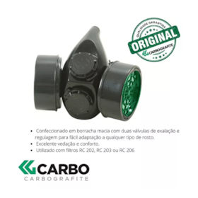 Respirador Semifacial CG306 C/Filtro 203 012290812 CARBOGRAFITE