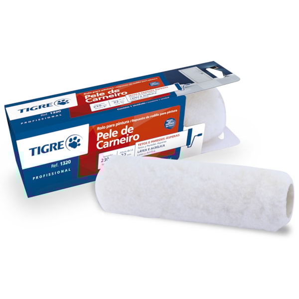 Rolo de Carneiro para Pintura 23cm 1320 sem Cabo Tigre-03358ed0-4939-44cd-8aeb-6bd8e2688c5f