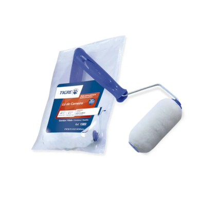 Rolo de Lã Carneiro 9cm  1383 Com Cabo Tigre-8ae4492d-7adb-4035-a59c-cd706134511e