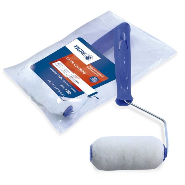 Rolo de Lã Carneiro 9cm  1383 Com Cabo Tigre-27d3908f-1990-485e-85a1-7a7de7a40640