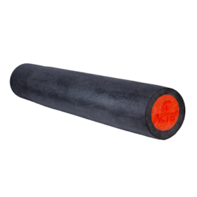 Rolo Para Exercícios de Pilates Foam Roller 90cm x 15cm Laranja/Preto T61 Acte Sports