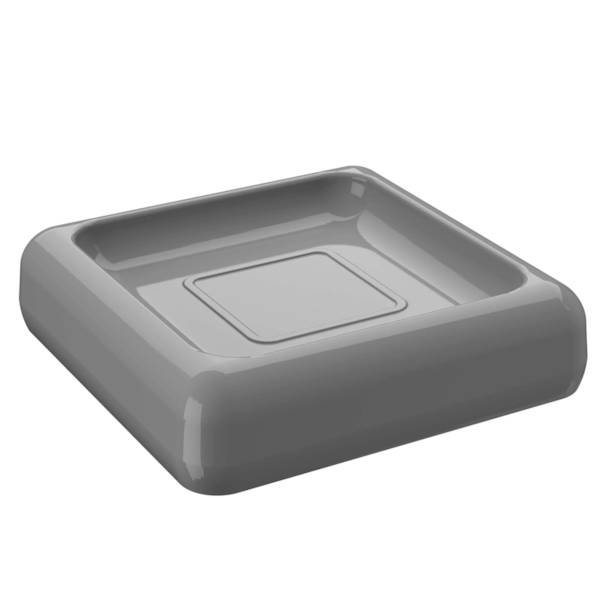Saboneteira Cube Quadrada Para Banho Cinza Frio 20875/0116 Coza -8b3a14e8-6da5-4b28-b7c9-19fda252645d