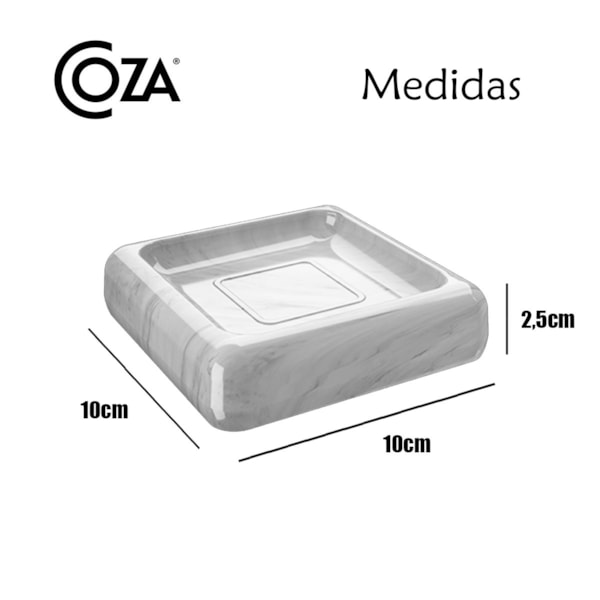 Saboneteira Para Banho Cube Mármore 20875/0480 Coza -6b0f7028-e6e6-4f3e-9507-9731a4896b69