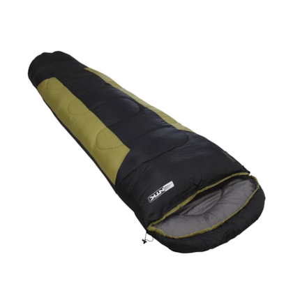 Saco de dormir sarcófago NTK Mummy -1°C à 8°C Preto e verde  230300-PRVD Nautika