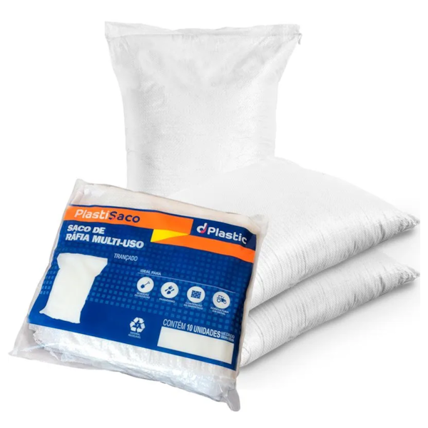 Saco de Ráfia Multiuso PlastiSaco 45cm x 70cm C/10 Unidades PRD00349 DPlastic-6269428f-d0f4-45cb-babd-3deef92b93a0