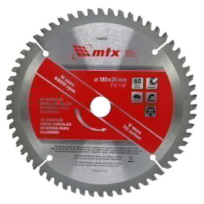 SERRA CIRC DE VIDIA 185X20MM 60D P/ALUMINIO 7338155 MTX-651a492d-d0ec-43bb-84aa-82ff28037535