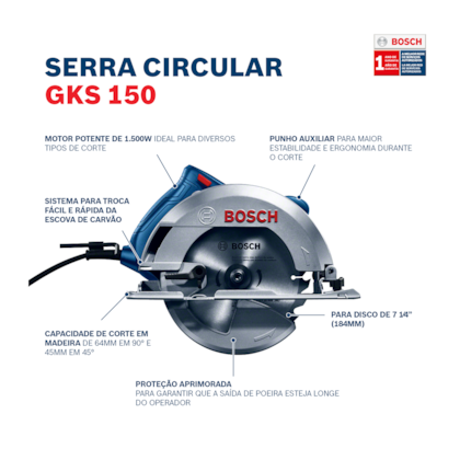 Serra Circular 1.500w GKS 150 184mm Bosch-36459b18-17d4-40dc-ae2f-cf3900fe1ca7