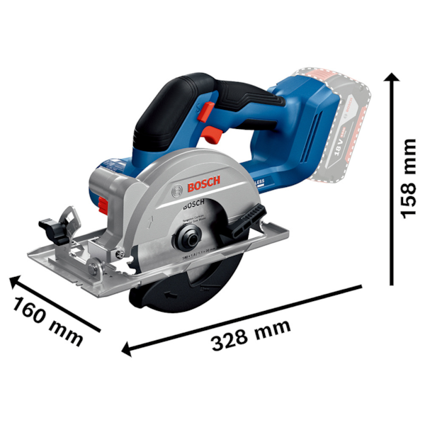 Serra Circular 20mm Sem Bateria e Carregador C/Discos GKS 18V-51+DISCO Bosch-8793f2b5-0999-44a0-a79a-2ec5ed03fc1c