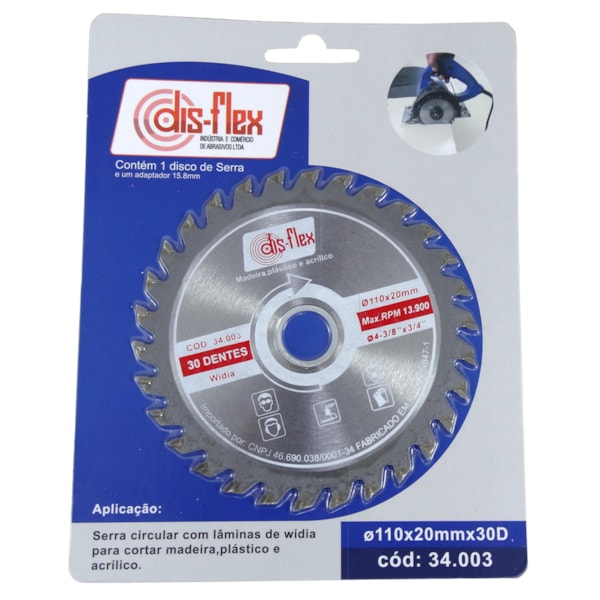 Serra Circular de Widia 4.3/8 30 Dentes 34003 Disflex-c12d3bcb-6f3c-4e03-94b5-5235650ffdb0