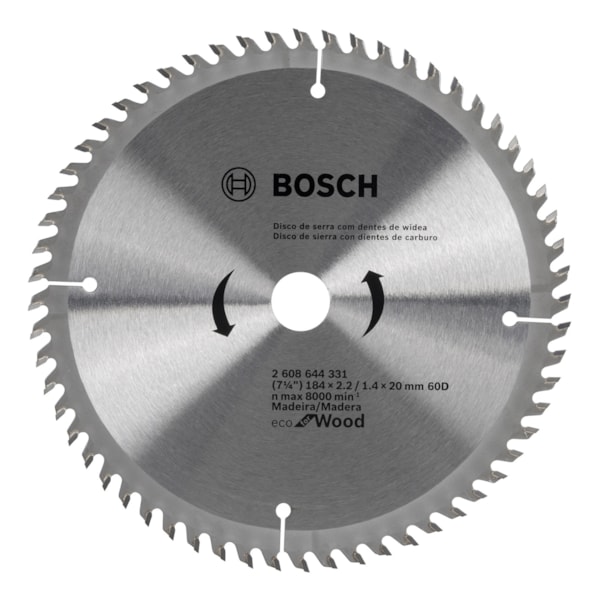 Serra Circular de widia 7.1/4 x 60 -184MM Dentes Bosch-9efa9860-9a26-41d0-a360-3899089e32d9