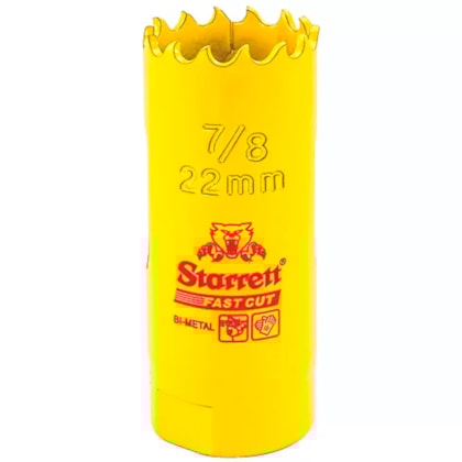 Serra Copo 22mm Aço Rápido Bimetal Starrett-fff5efeb-0288-4e93-92e7-e5d2768777a8