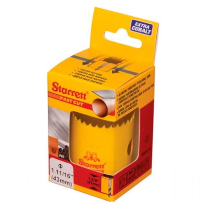 Serra Copo 43mm Aço Rápido Bimetal Starrett-9a2bb21c-fdbe-47a2-9c0f-497ee3d11401
