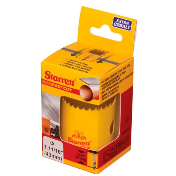 Serra Copo 43mm Aço Rápido Bimetal Starrett-077f2f06-c1e4-404a-9d1b-3d8b634237df