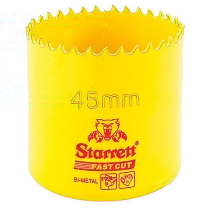 Serra Copo 45mm Bi-Metal Fast Cut Starrett-a289b961-3115-48a0-beac-9c04fa723358