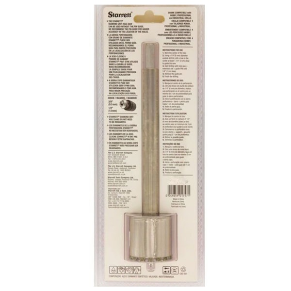 Serra Copo Diamantada 40mm c/ Haste Starrett-52dde5ef-cd51-45bd-be6f-b48d1f4faef2