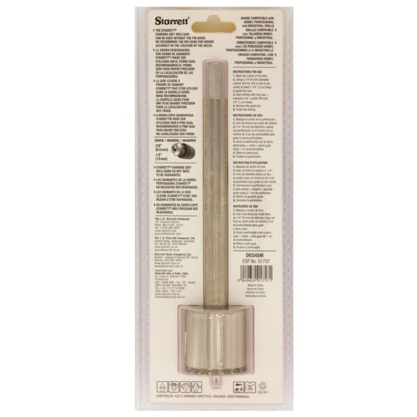 Serra Copo Diamantada 45mm c/ Haste Starrett-df5ba259-8560-428f-a431-6b3e64899ceb