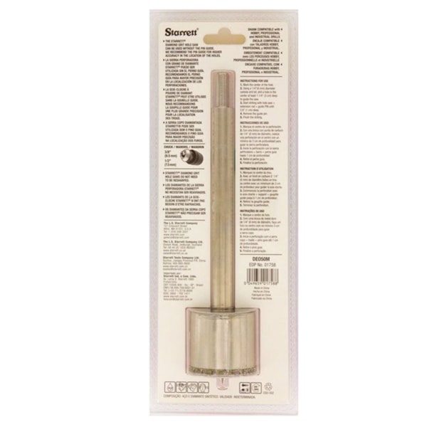Serra Copo Diamantada 50mm c/ Haste Starrett-4481c479-d0da-4c80-a669-f10ec4bbb526