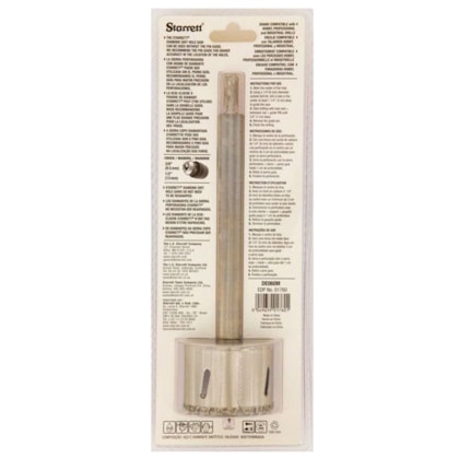 Serra Copo Diamantada 60mm c/ Haste Starrett-5553f312-520b-48af-9889-b3057fdcb308