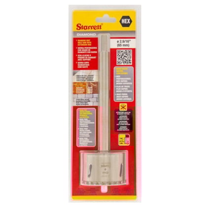 Serra Copo Diamantada 65mm c/ Haste Starrett-d66bba97-1b2f-4861-9020-2cc01599c789