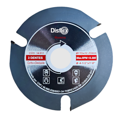 Serra Disco Widia Para Madeira  115x22,2mm Bucha 20 34.011 Disflex