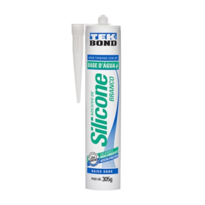 Silicone a base Dágua Branco 305g Cartucho 22141001000 Tekbond-24e94760-1470-4561-8188-e39023efe589