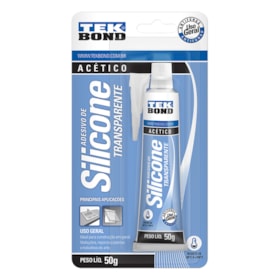 Silicone Acético Incolor 50g Bisnaga 22034001202 Tekbond