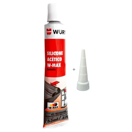 Silicone Acético para Alta Temperatura Branco 50g 5986318012 Wurth W-Max-701602f2-5e60-4fc1-a1bd-80cd234f53d6