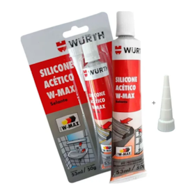 Silicone Acético para Alta Temperatura Branco 50g 5986318012 Wurth W-Max