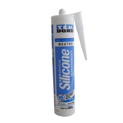 Silicone Neutro Incolor 280g Cartucho 22134002000 Tekbond-21aa9c27-aa3c-46e7-95b6-f14c7762484a