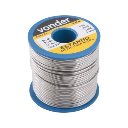 Solda Estanho 60x40 Fio 1,0mm (Cartela 500g) 7451604010 VONDER -b07d9d18-ef75-41e0-a459-d3751515e6f1