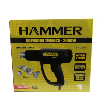 Soprador Térmico 1700w 350 A 550ºc + 4 Bicos Gysp2000 Hammer-b2a3bd54-c2bd-4c56-95f1-fffce8f8b451