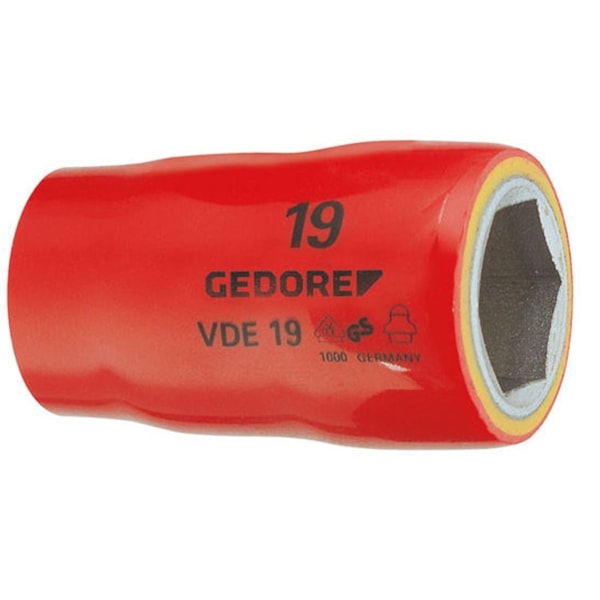 Soquete 19mm Sextavado 1/2” VDE 19 Isolado 091772 Gedore -461d4a2b-1d08-44e1-8879-7bdcc5ba73e5
