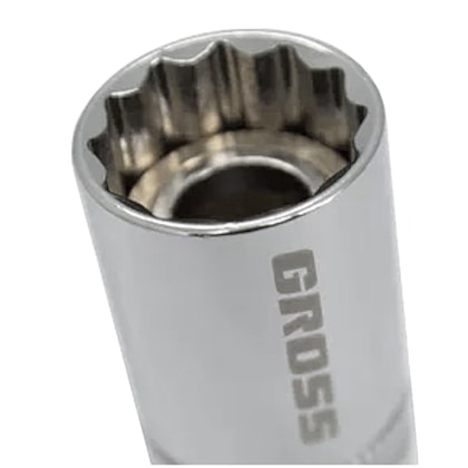 Soquete p/ Vela 16mm Magnético Estriado Gross MTX-e83040aa-0a6b-49d9-8d03-7c521dd25cbd