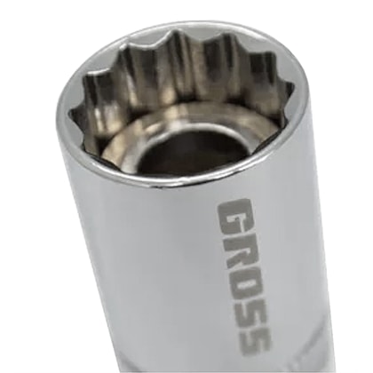 Soquete p/ Vela 21mm Magnético Estriado Gross MTX-8586a744-04b9-478d-ba57-02bb93625d39