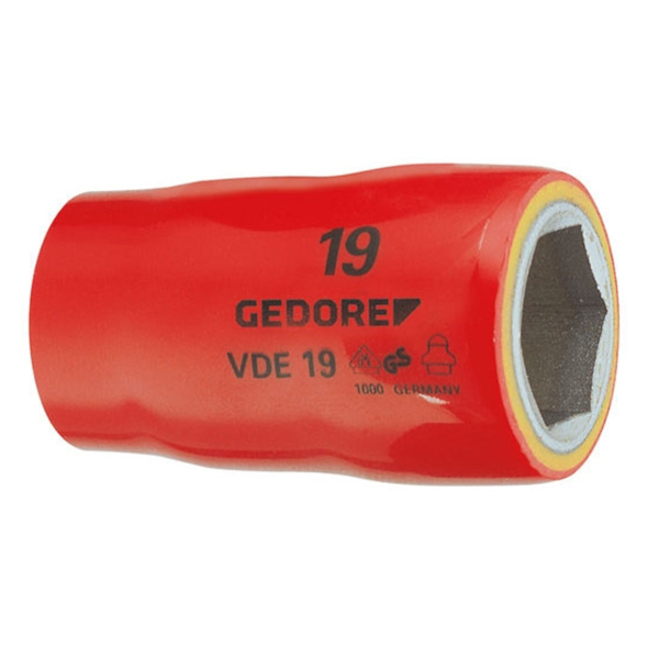 Soquete Sextavado 1/2” VDE Isolado 19 - 27mm 091775 Gedore-11fc596b-7aea-4eff-8f7d-686da0ab104d