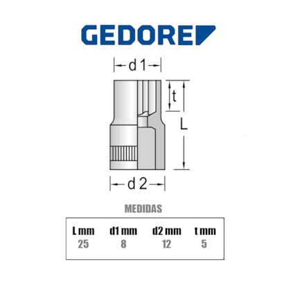 Soquete Torx 1/4 E6 M5 013605 Gedore -8aed575c-24ad-4b04-8129-444c887c63d4