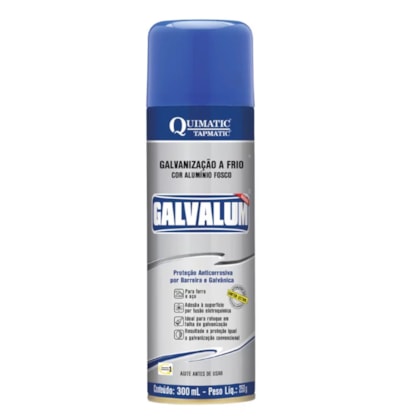 Spray Galvanização Aluminizada a Frio Galvalum 300ml DN1 Quimatic