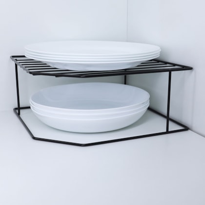 Suporte de Pratos Horizontal 2 Níveis Preto 990707 Bel Fix-26871715-7612-47cf-919d-6b62147e10c4