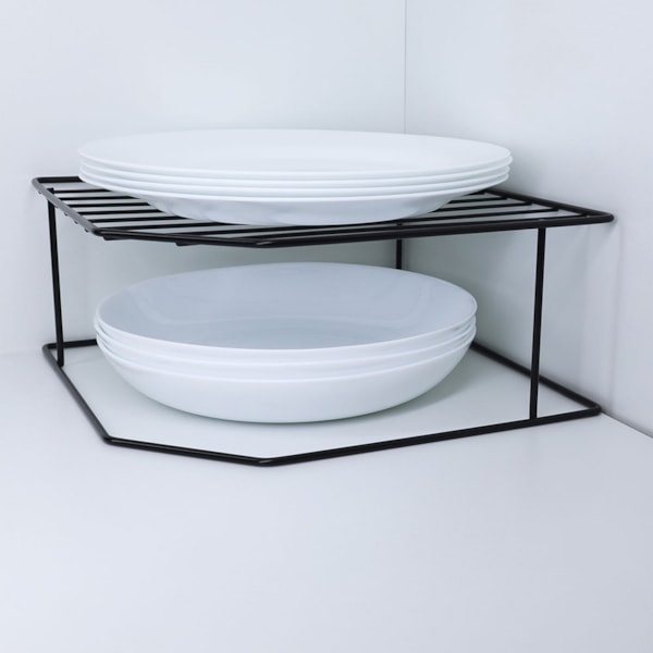 Suporte de Pratos Horizontal 2 Níveis Preto 990707 Bel Fix-7a75da36-202e-4471-90f8-4378c9606eee