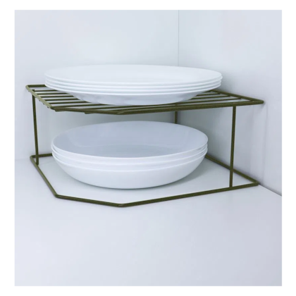 Suporte de Pratos Horizontal 2 Níveis Verde Oliva Bel 990744 BEL FIX-711bbd0c-b9de-40b5-9a79-6d09f5e6b20b