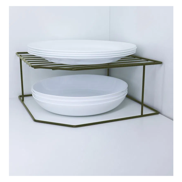 Suporte de Pratos Horizontal 2 Níveis Verde Oliva Bel 990744 BEL FIX-e4b4520a-8c33-486c-ad9c-dc91b5870a04