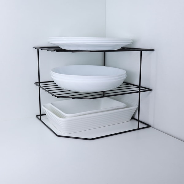 Suporte de Pratos Horizontal 3 Níveis Preto 990807 Bel-805bc3d4-7347-43fa-8729-7a127f8be3aa