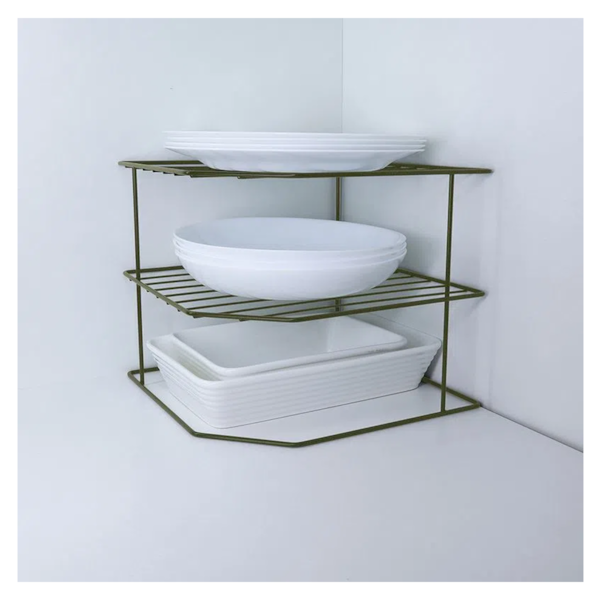 Suporte de Pratos Horizontal 3 Níveis Verde Oliva Bel 990844 BEL FIX-f7d52e49-e8dd-4abd-babb-0ae5df1ba461