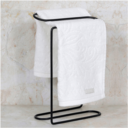 Suporte de Toalha em Aço Carbono Preto 980307 BelFix 