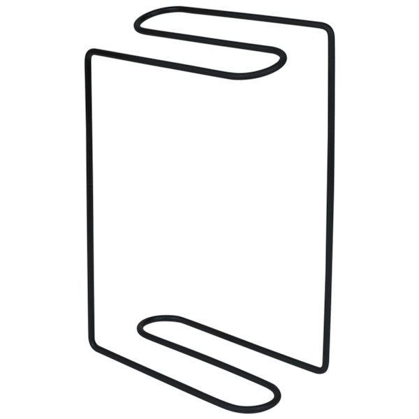 Suporte de Toalha Lavabo Curvy em Aço Carbono Preto 980307 Bel Fix -e46d849d-bc43-4244-adf7-b4ffacbbe99d
