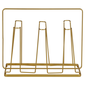 Suporte Escorredor de Copos Viena Bancada Dourado 991935 Bel Fix