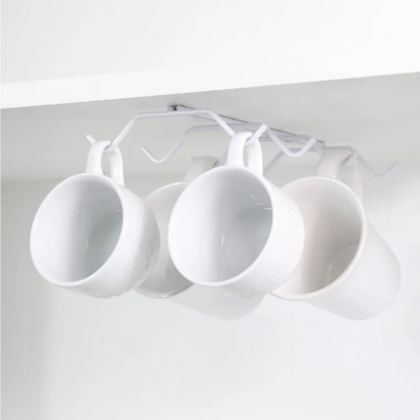 Suporte Organizador de Xícaras Fixo Branco 990101 Bel Fix-875b1138-dc4a-4acd-bbd9-9a56f90d9336