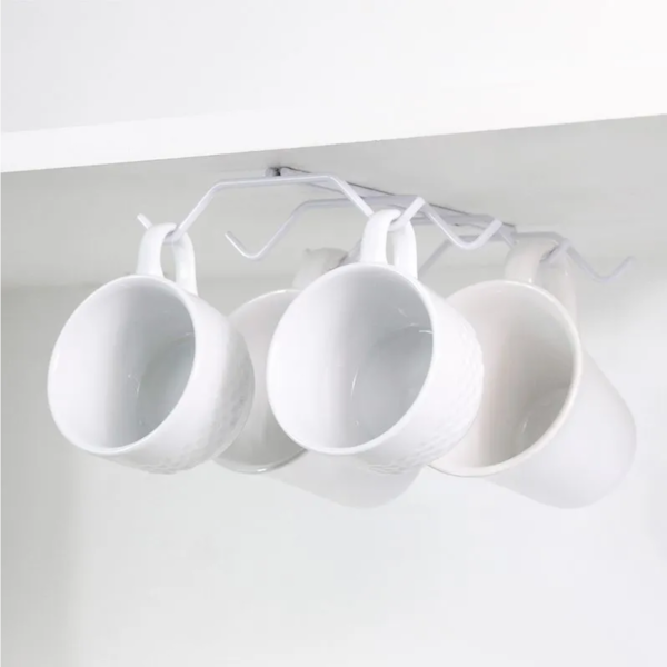 Suporte Organizador de Xícaras Fixo Branco 990101 Bel Fix-b6f57fb8-bbf5-40a4-845a-fb2d18ff086f