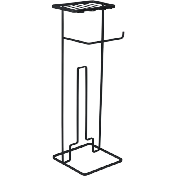 Suporte para Papel Higiênico com Porta Celular Viena Preto 980207 Bel Fix-4c56fd26-83a3-4a41-afab-dc0be395eb12