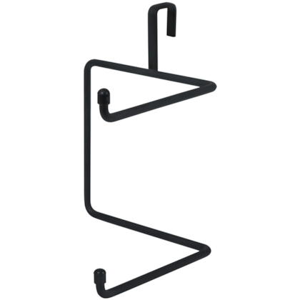 Suporte Para Papel Higiênico Horizontal Curvy em Aço Esmaltado Preto 980007 Bel Fix-54be532c-01a7-4bce-95b4-e851b4c4402d